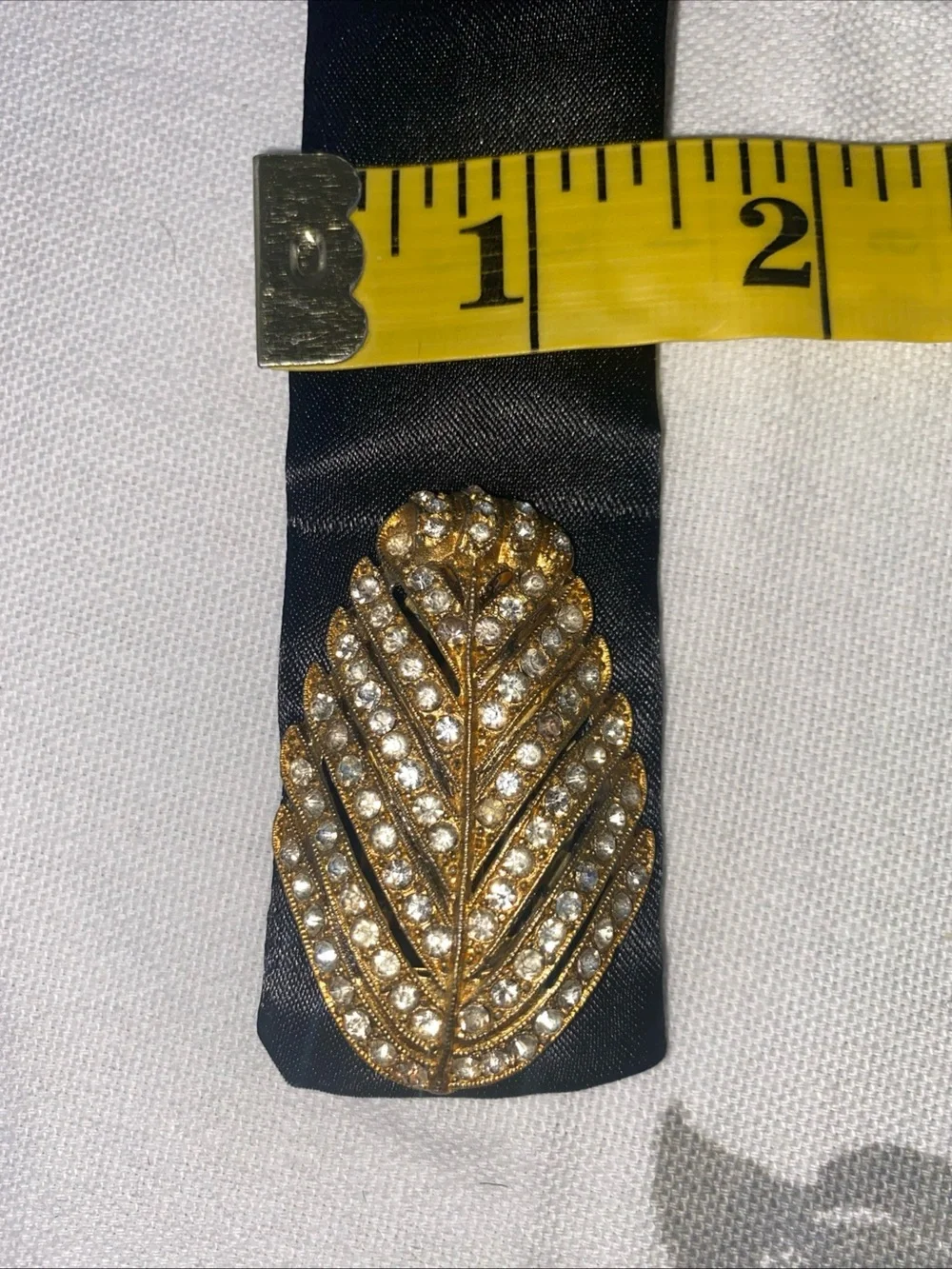 Vintage Belt ART DECO Rhinestone FUR Clip SHOE CLIP Brooch 2 × 1.5
